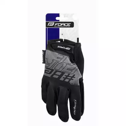FORCE unisex cyklistické rukavice MTB SWIPE black/grey 905725-S