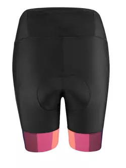 FORCE VICTORY dámske cyklistické šortky s vsadkou, čierna a ružová