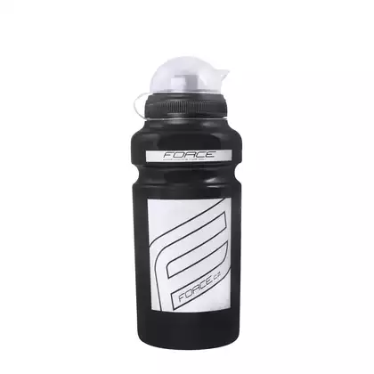 FORCE cyklistická fľaša na vodu &quot;F“ 0,5 L black/white 250729