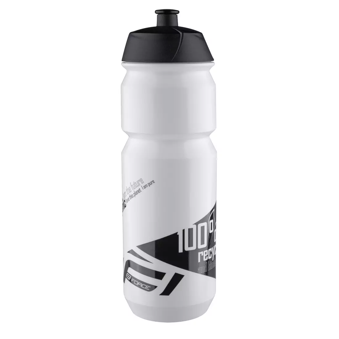 FORCE cyklistická fľaša na vodu BIO 750ml black/white 25564