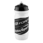 FORCE cyklistická fľaša na vodu ETHIC SPORT 600ml black/white 2501195