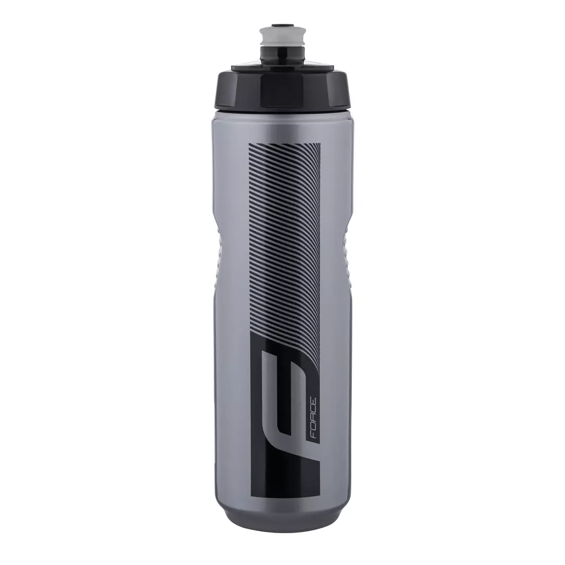 FORCE cyklistická fľaša na vodu QUART 0,9 l, strieborno-čierna 2509085
