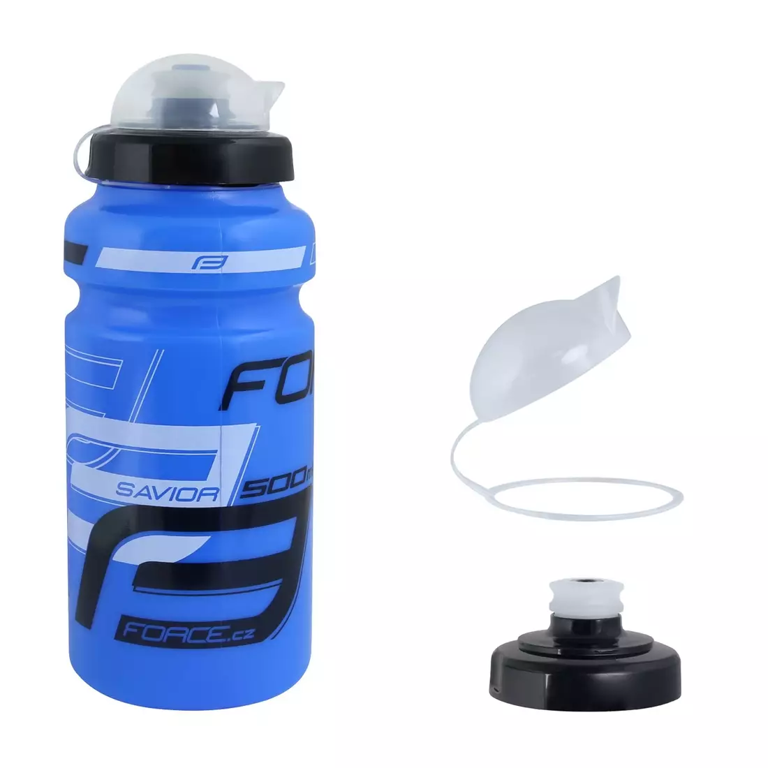 FORCE cyklistická fľaša na vodu SAVIOR ULTRA 500ml blue/white 250755