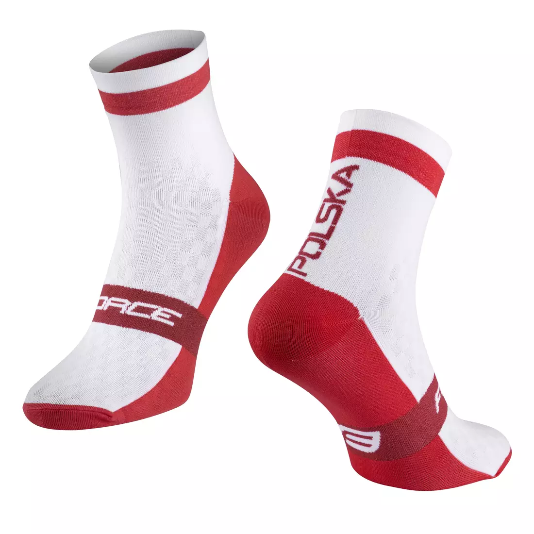 FORCE cyklistické ponožky FLAG POLAND red/white 9009026