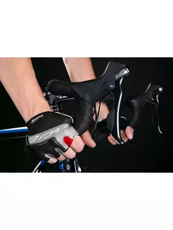 FORCE cyklistické rukavice  RIVAL, čierna a sivá, 9052441