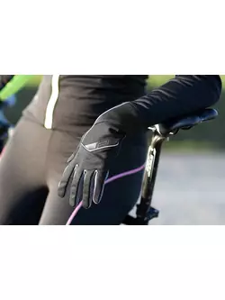 FORCE cyklistické rukavice softshell GALE black 9056952