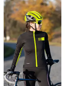 FORCE dámska cyklistická bunda FROST, čierno-fluo 899915