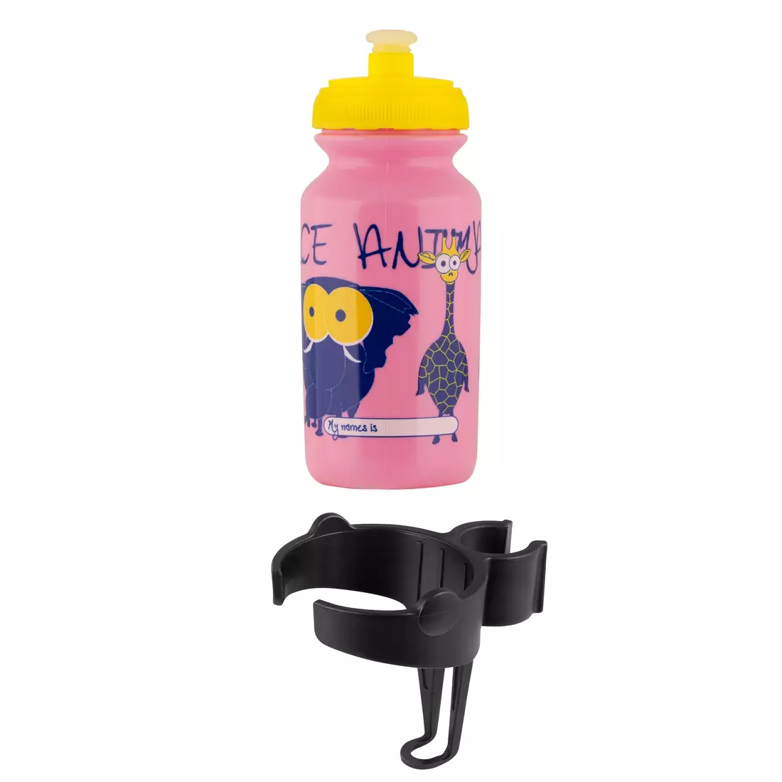 FORCE detská fľaša na vodu s rúčkou ZOO 0,3L pink 25094