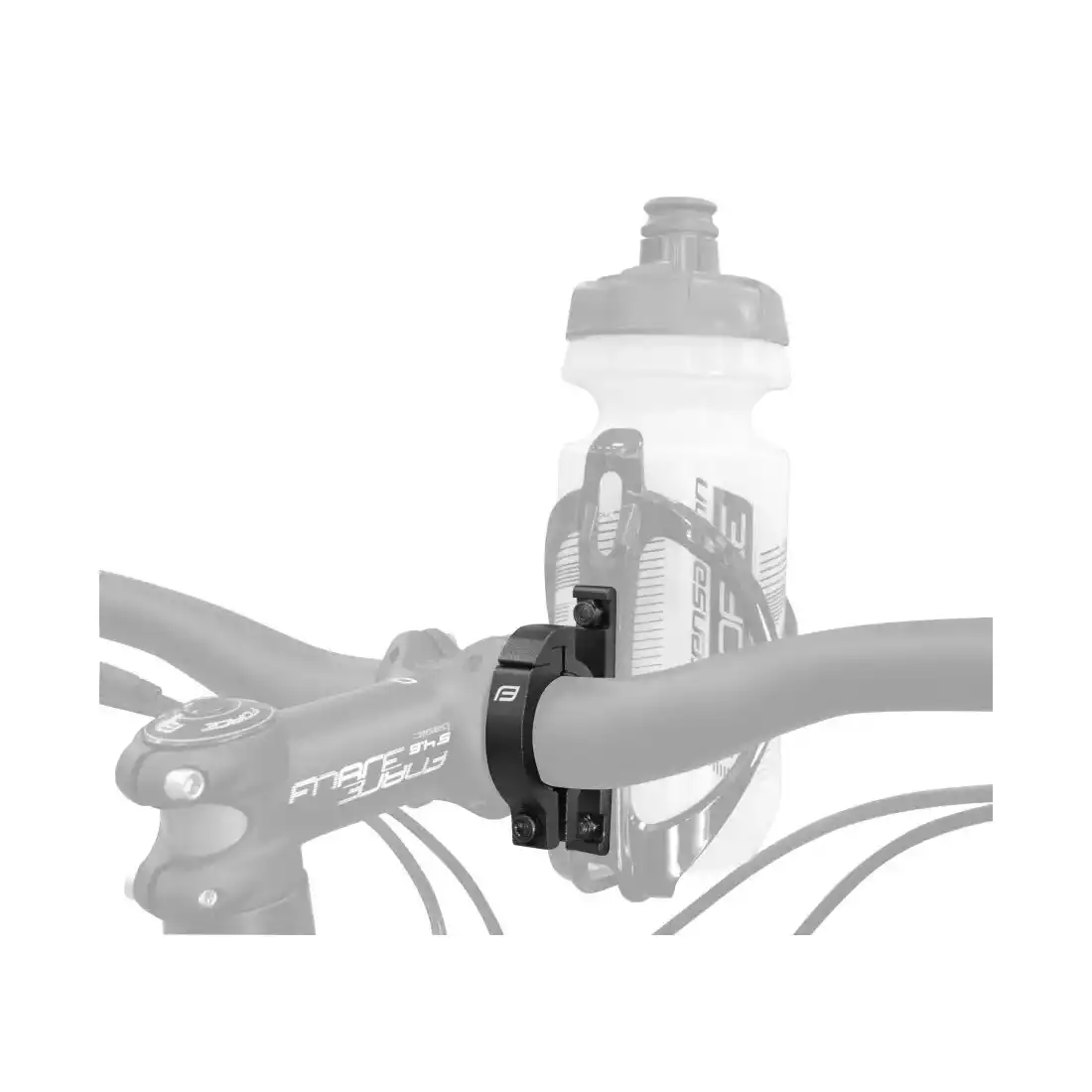 FORCE držiak na fľašu s vodou na bicykel 31.8 mm, hliník, čierna