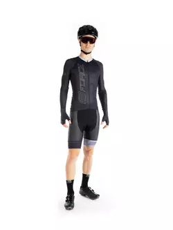 FORCE pánska cyklistický dres s dlhým rukávom TEAM PRO black/grey 9001439