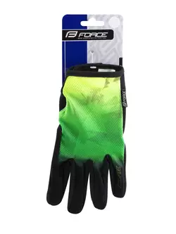 FORCE unisex cyklistické rukavice MTB CORE fluo green 9057293