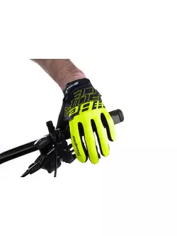 FORCE unisex cyklistické rukavice MTB SWIPE fluo black 905726