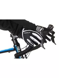 FORCE zimné cyklistické rukavice ULTRA TECH black/white 90453