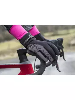 ROGELLI dámske cyklistické rukavice FLASH black 010.660