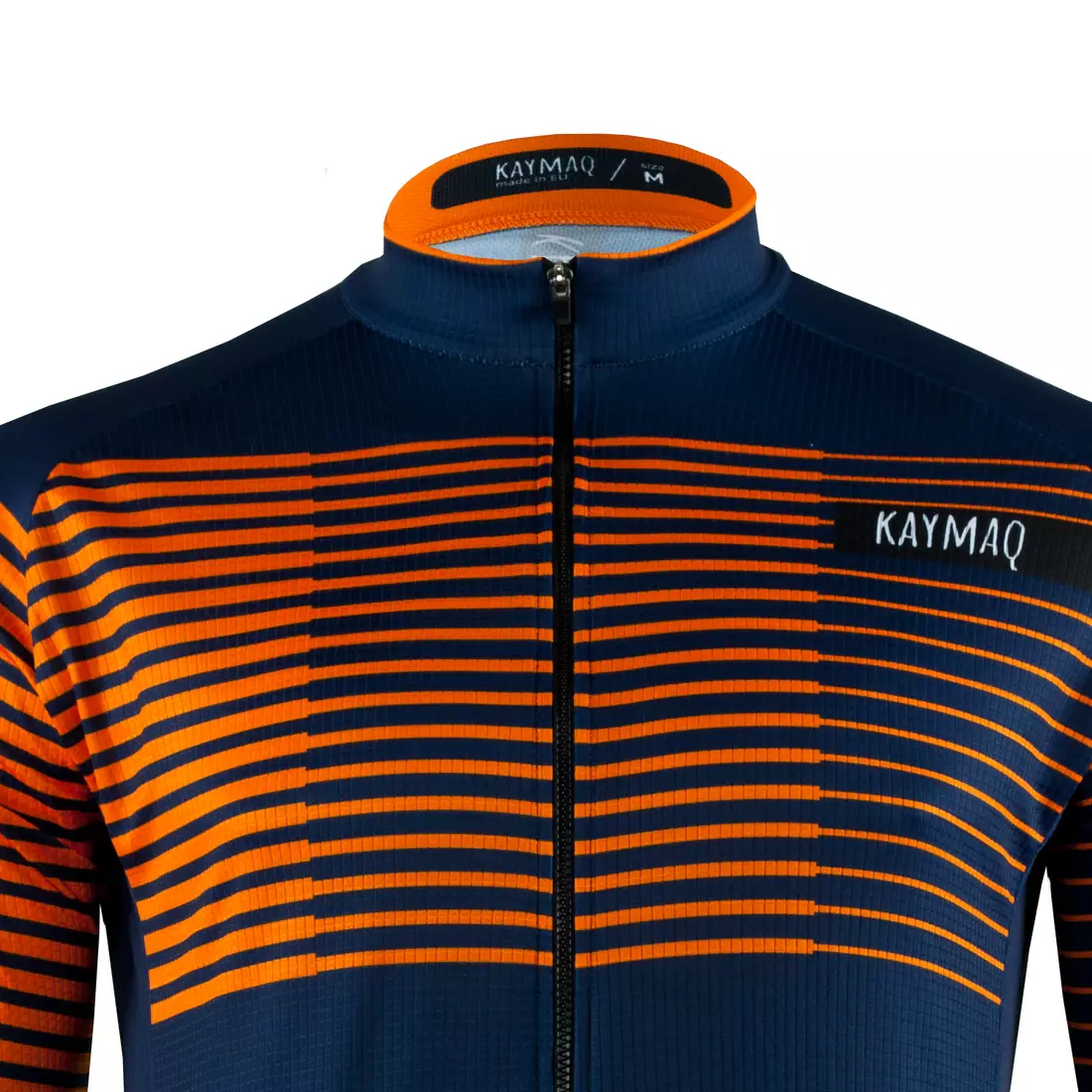[Set] KAYMAQ DESIGN M66 pánska cyklistická mikina námornícka modrá  + KAYMAQ M66 RACE pánsky cyklistický dres s krátkym rukávom, oranžová