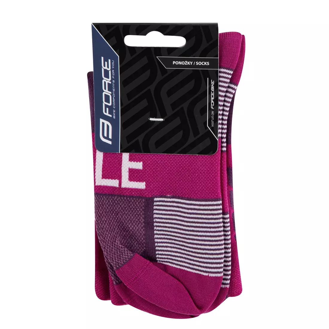 FORCE HALE cyklistické/športové ponožky, fialový