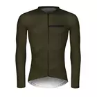 FORCE Pánsky cyklistický dres s dlhým rukávom CHARM, zelená/army, 9001443