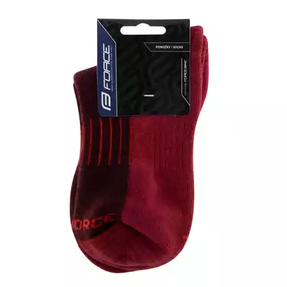 FORCE Cyklistické / športové ponožky ARCTIC, gaštanovo-červená, 9009156
