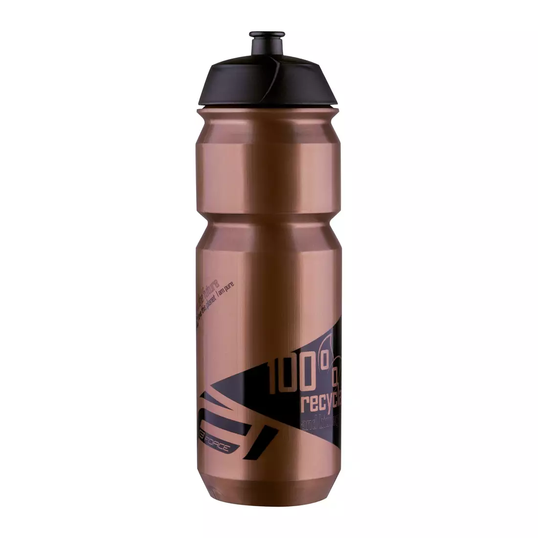 FORCE cyklistická fľaša na vodu BIO 0,75L brown/black 255662