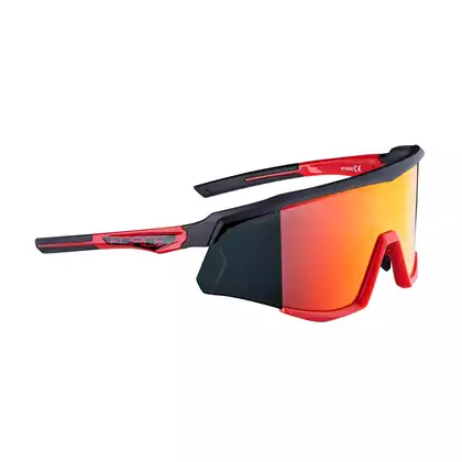 FORCE okuliare na cyklistiku / šport SONIC, čierna a červená, 910950