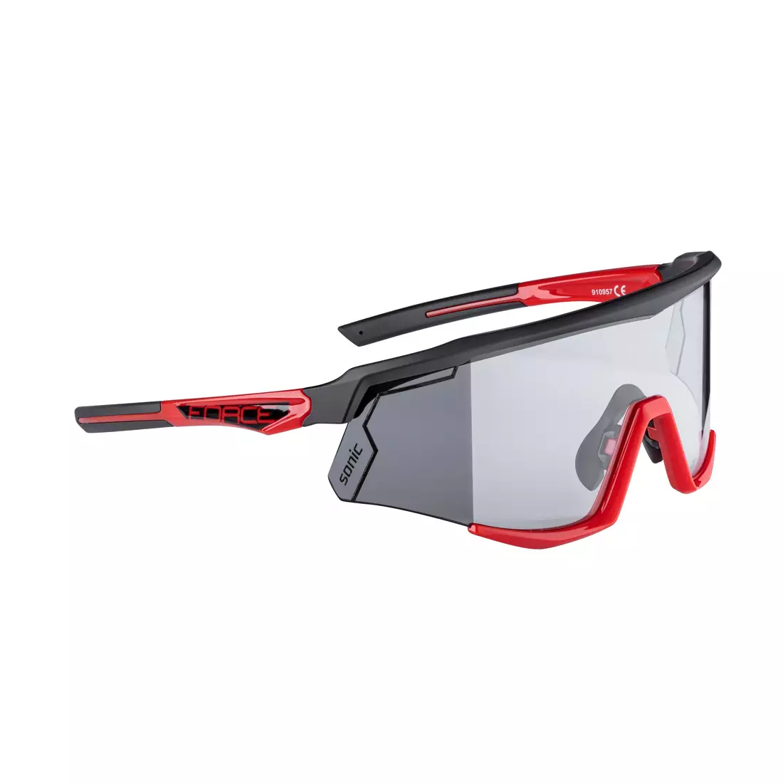 FORCE okuliare na cyklistiku / šport SONIC, Fotochromické, čierne a červené, 910957