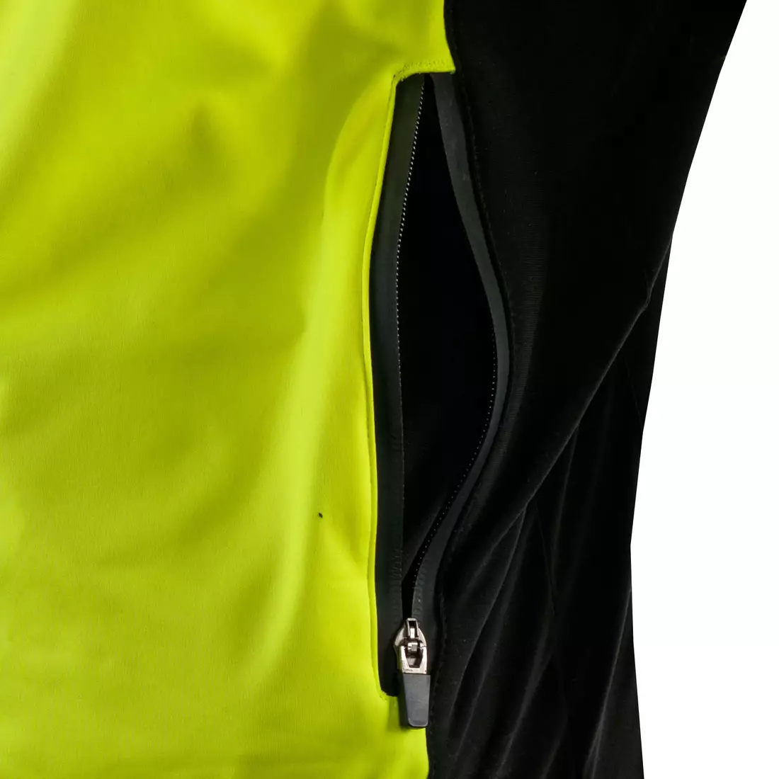 KAYMAQ JWS-003 pánska zimná cyklistická bunda softshell fluo žlto