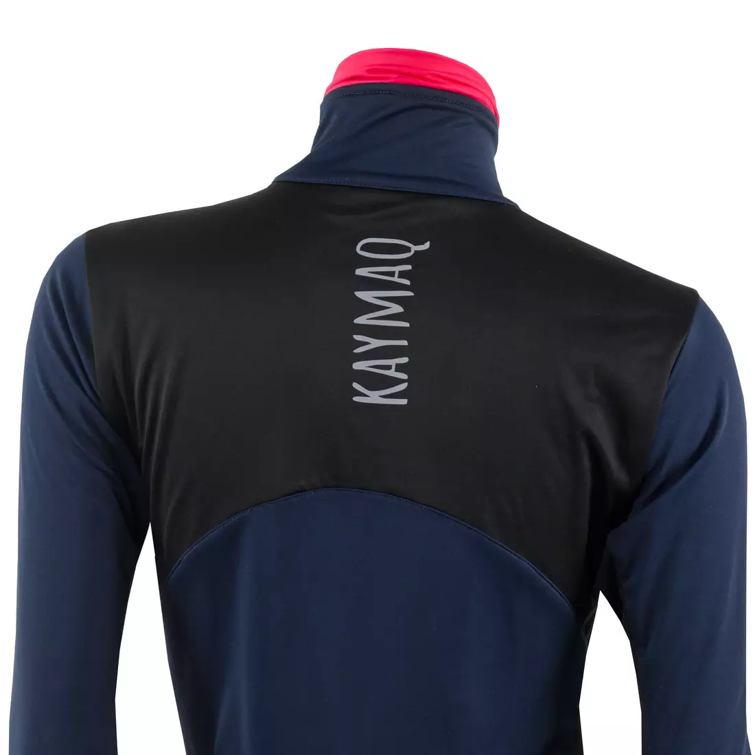 KAYMAQ JWSW-100 dámska zimná softshellová cyklistická bunda modro-černá