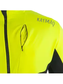 KAYMAQ KYQLS-001 pánska cyklistická mikina námornícka fluo žlto-čierna