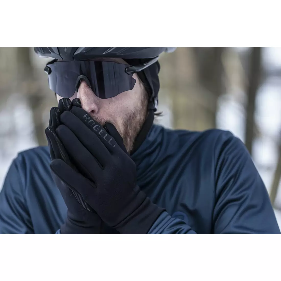 ROGELLI Zimné cyklistické rukavice NEOFLEX čierne ROG351051