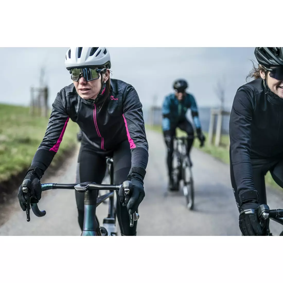 ROGELLI dámska zimná cyklistická bunda GLORY black/pink ROG351078