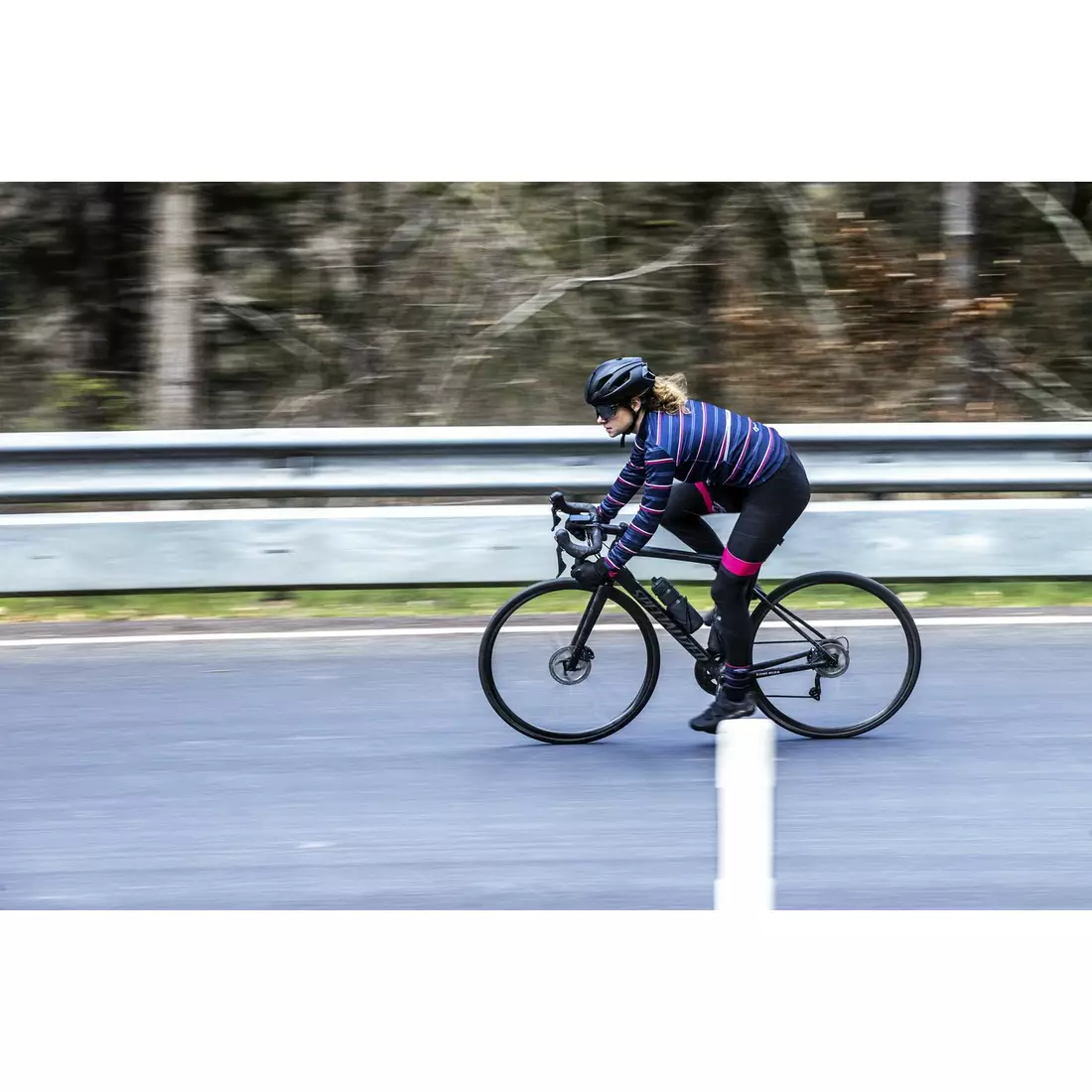 ROGELLI dámska zimná cyklistická bunda STRIPE blue/pink ROG351088