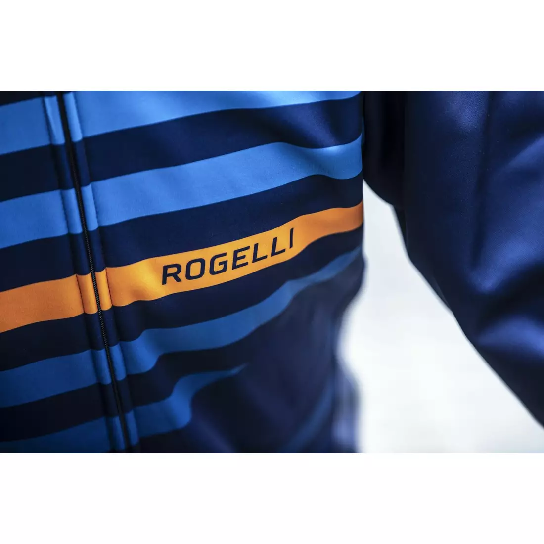 ROGELLI zimná cyklistická bunda STRIPE blue ROG351041