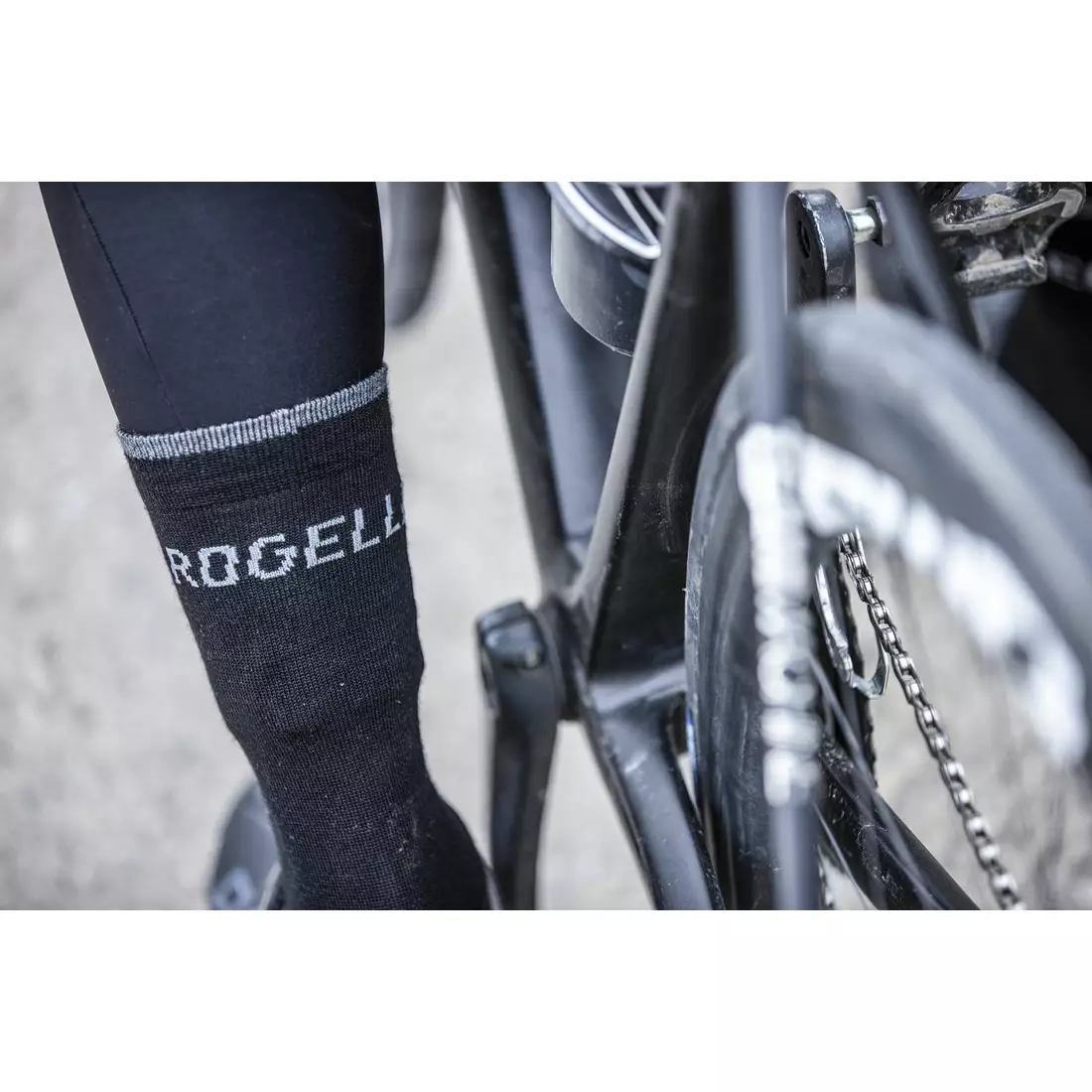 ROGELLI zimné cyklistické ponožky WOOL 2-pack grey ROG351053.36.39