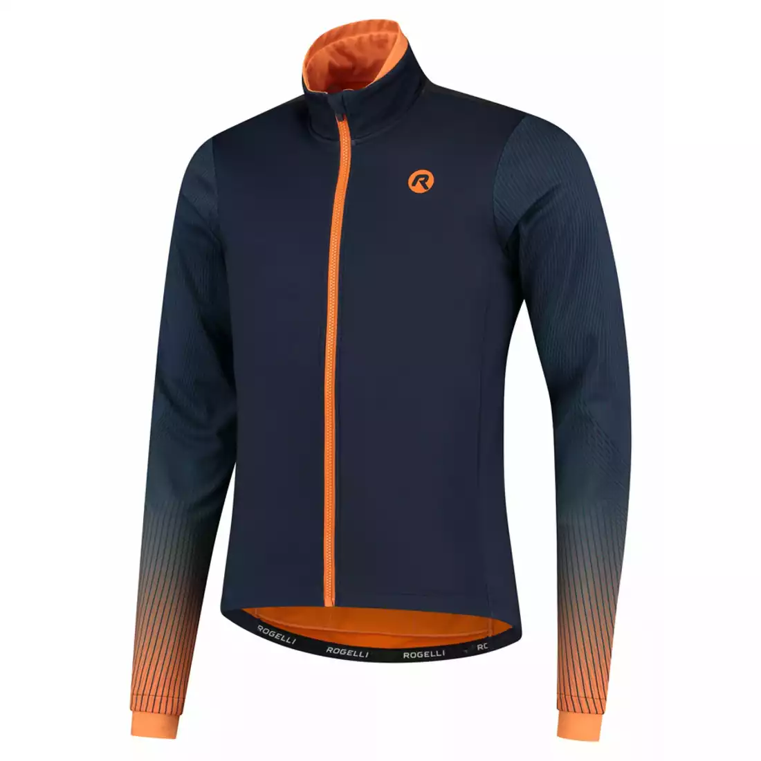 Rogelli Pánska zimná cyklistická bunda, softshell TRACE, fialovo-oranžová, ROG351035