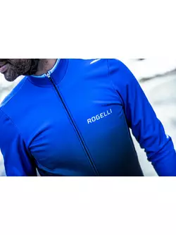 Rogelli Pánska zimná cyklistická bunda HORIZON, čierna a modrá, ROG351043