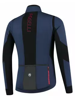 Rogelli Pánska zimná cyklistická bunda, softshell BRAVE modro-červená ROG351025
