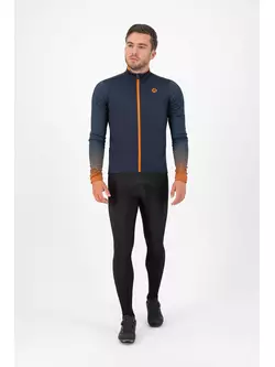 Rogelli Pánska zimná cyklistická bunda, softshell TRACE, oranžová, ROG351035