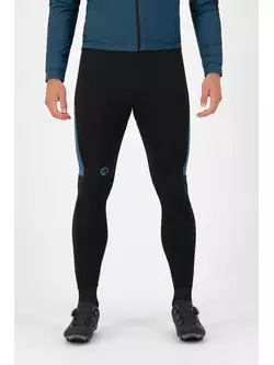 Rogelli Pánske teplé cyklistické nohavice s trakmi TYRO, Modrá, ROG351018