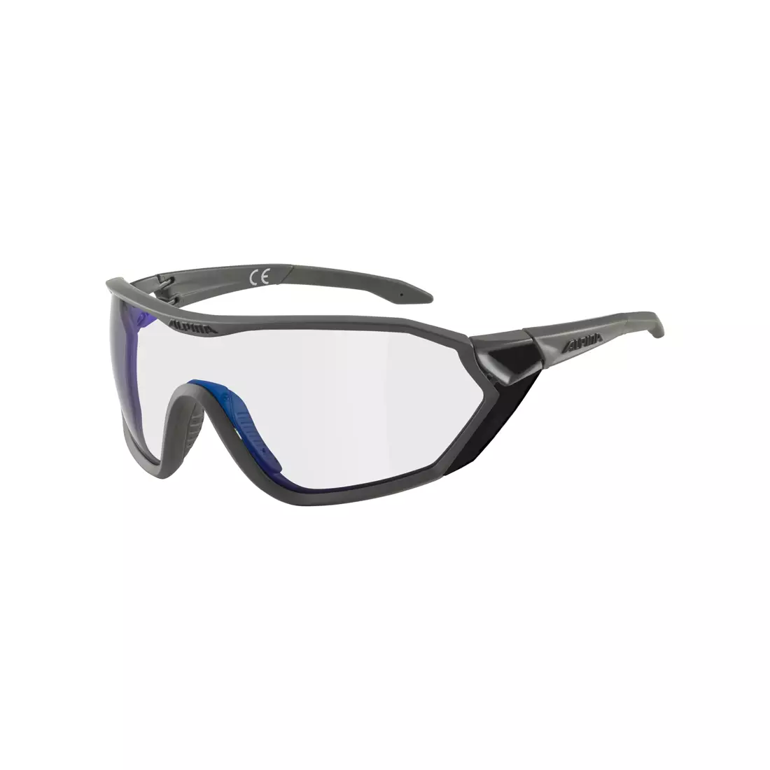 ALPINA S-WAY VM Fotochromatické športové okuliare, moon-grey matt, blue mirrorr
