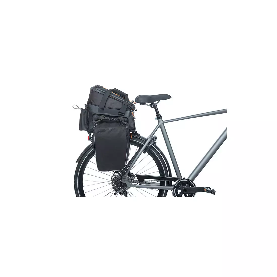 BASIL Taška na bicykel MILES TARPAULIN TRUNKBAG XL Pro, 9-36L, black/orange 18296