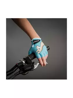 CHIBA COOL KIDS detské cyklistické rukavice modrá / lama