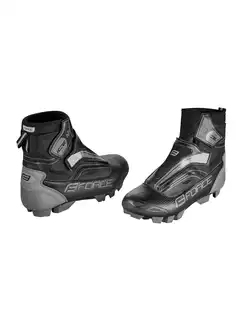 FORCE Cyklistické topánky, zimné ICE21 MTB, čierna 9404239