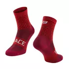 FORCE Cyklistické / športové ponožky TRACE, Červená, 900898