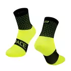 FORCE Cyklistické / športové ponožky TRACE, black-fluo, 900890