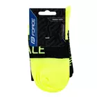 FORCE Cyklistické / športové ponožky TRACE, black-fluo, 900890
