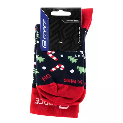 FORCE Športové ponožky X-MAS red/black 9009149