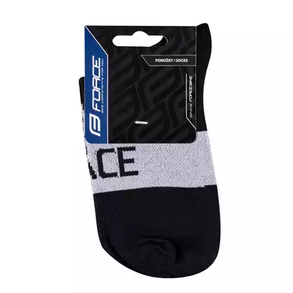 FORCE Cyklistické / športové ponožky TRACE, šedo-čierna, 9008873