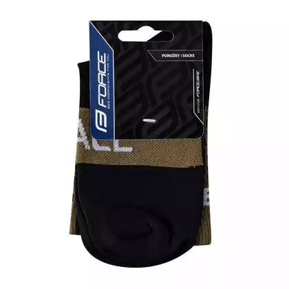 FORCE Cyklistické / športové ponožky TRACE, zeleno-čierna 9008871