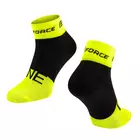 FORCE cyklistické ponožky ONE, fluo-čierna 900864