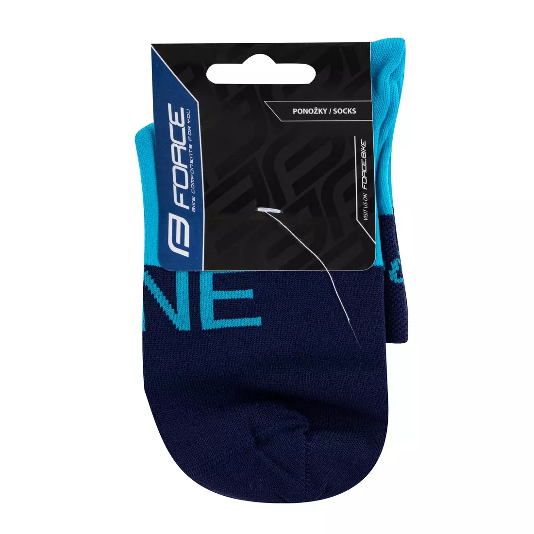 FORCE cyklistické ponožky ONE, modré 900868